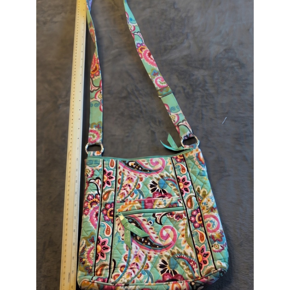 Vera Bradley Crossbody Bag Rhythm and Blues Paisley Quilted Cotton Handbag